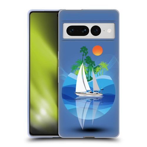 Dave Loblaw Contemporary Art Tropical Waters Soft Gel Case for Google Pixel 7 Pro
