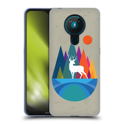 Dave Loblaw Contemporary Art Mountain Deer Soft Gel Case for Nokia 5.3