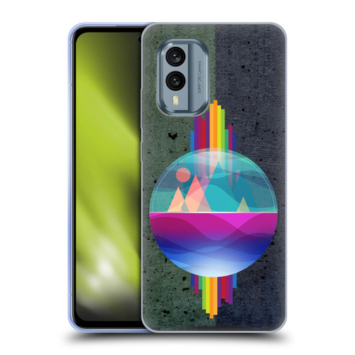 Dave Loblaw Contemporary Art Mountains Under The Dome Soft Gel Case for Nokia X30