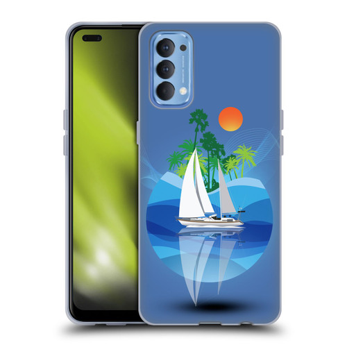 Dave Loblaw Contemporary Art Tropical Waters Soft Gel Case for OPPO Reno 4 5G