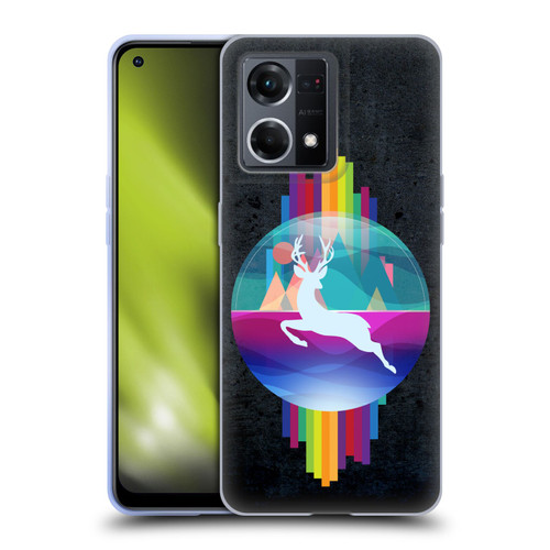 Dave Loblaw Contemporary Art Deer In Dome Soft Gel Case for OPPO Reno8 4G