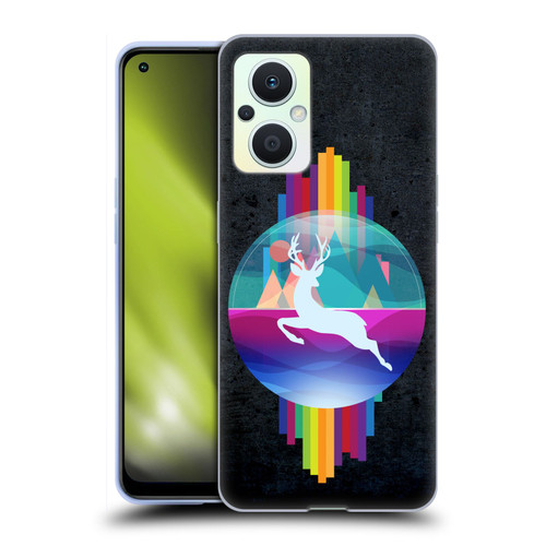 Dave Loblaw Contemporary Art Deer In Dome Soft Gel Case for OPPO Reno8 Lite