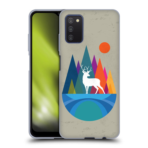 Dave Loblaw Contemporary Art Mountain Deer Soft Gel Case for Samsung Galaxy A03s (2021)