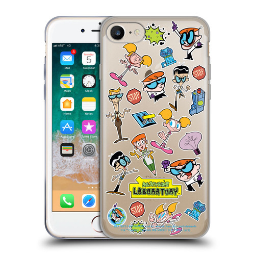 Dexter's Laboratory Graphics Icons Soft Gel Case for Apple iPhone 7 / 8 / SE 2020 & 2022