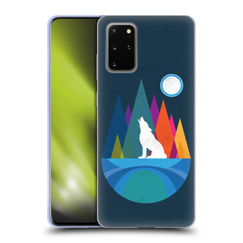Dave Loblaw Contemporary Art Wolf Mountain With Texture Soft Gel Case for Samsung Galaxy S20+ / S20+ 5G