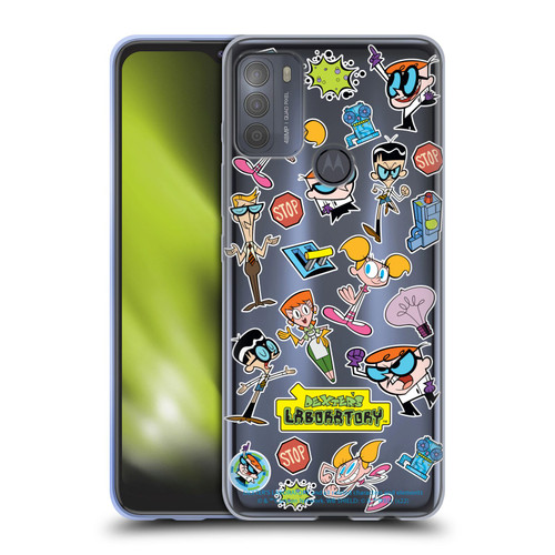 Dexter's Laboratory Graphics Icons Soft Gel Case for Motorola Moto G50