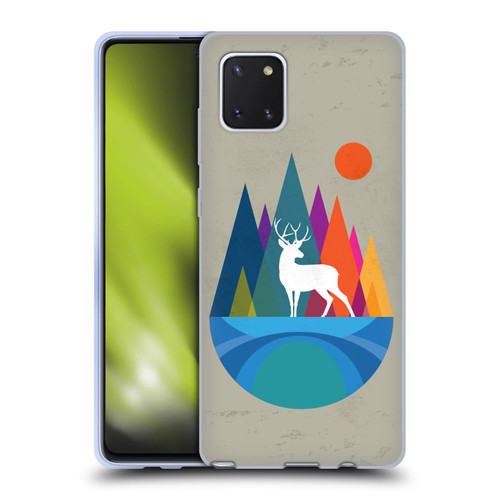 Dave Loblaw Contemporary Art Mountain Deer Soft Gel Case for Samsung Galaxy Note10 Lite