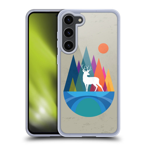 Dave Loblaw Contemporary Art Mountain Deer Soft Gel Case for Samsung Galaxy S23+ 5G