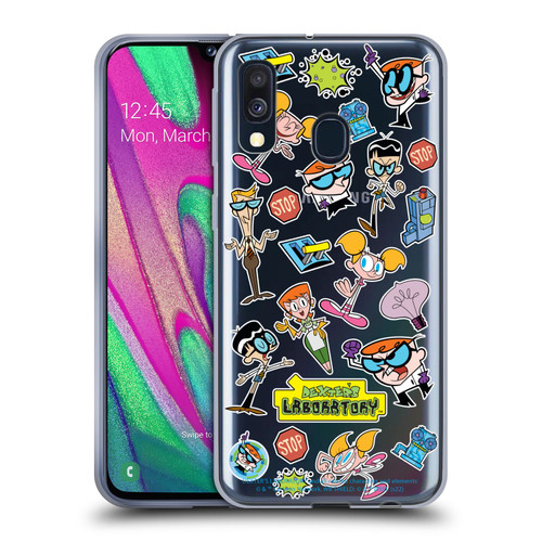 Dexter's Laboratory Graphics Icons Soft Gel Case for Samsung Galaxy A40 (2019)