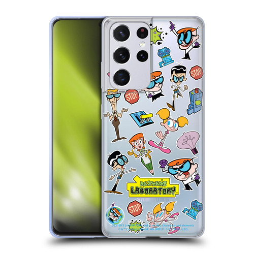 Dexter's Laboratory Graphics Icons Soft Gel Case for Samsung Galaxy S21 Ultra 5G