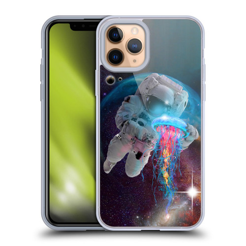 Dave Loblaw Jellyfish Astronaut And Jellyfish Soft Gel Case for Apple iPhone 11 Pro