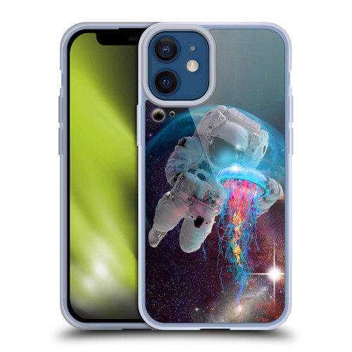 Dave Loblaw Jellyfish Astronaut And Jellyfish Soft Gel Case for Apple iPhone 12 Mini