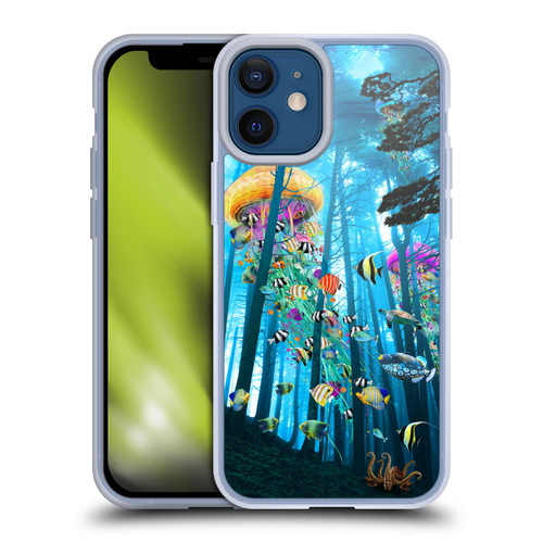 Dave Loblaw Jellyfish Electric Jellyfish In A Mist Soft Gel Case for Apple iPhone 12 Mini