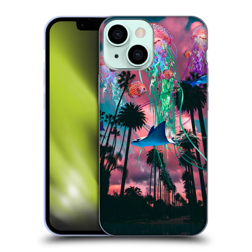 Dave Loblaw Jellyfish California Dreamin Jellyfish Soft Gel Case for Apple iPhone 13 Mini