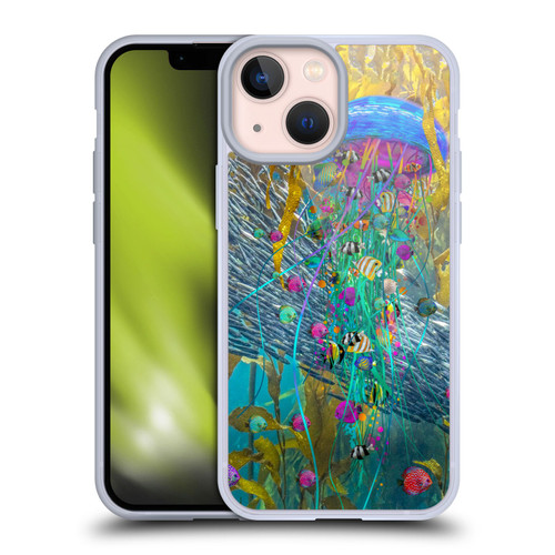 Dave Loblaw Jellyfish Jellyfish Kelp Field Soft Gel Case for Apple iPhone 13 Mini