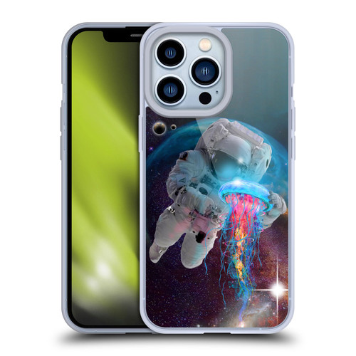 Dave Loblaw Jellyfish Astronaut And Jellyfish Soft Gel Case for Apple iPhone 13 Pro