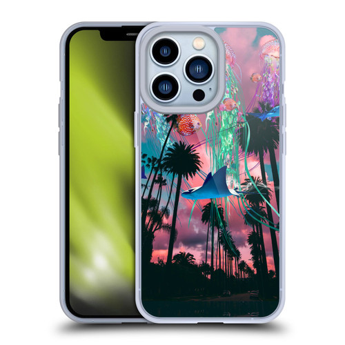 Dave Loblaw Jellyfish California Dreamin Jellyfish Soft Gel Case for Apple iPhone 13 Pro