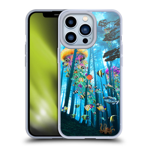 Dave Loblaw Jellyfish Electric Jellyfish In A Mist Soft Gel Case for Apple iPhone 13 Pro