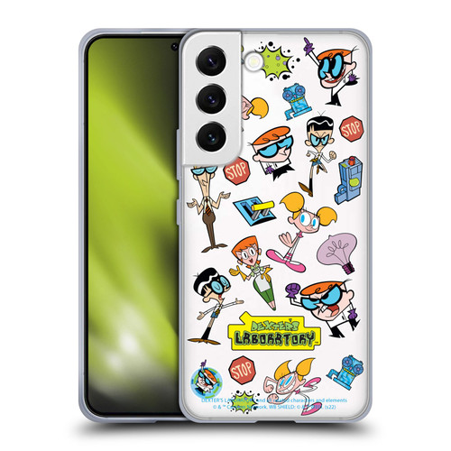Dexter's Laboratory Graphics Icons Soft Gel Case for Samsung Galaxy S22 5G