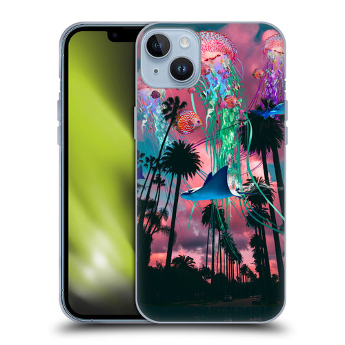 Dave Loblaw Jellyfish California Dreamin Jellyfish Soft Gel Case for Apple iPhone 14 Plus