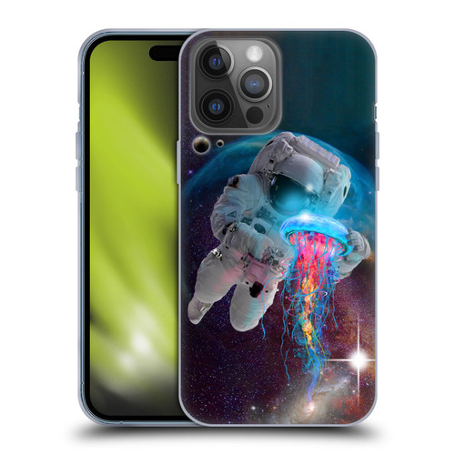 Dave Loblaw Jellyfish Astronaut And Jellyfish Soft Gel Case for Apple iPhone 14 Pro Max