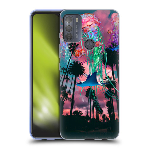 Dave Loblaw Jellyfish California Dreamin Jellyfish Soft Gel Case for Motorola Moto G50