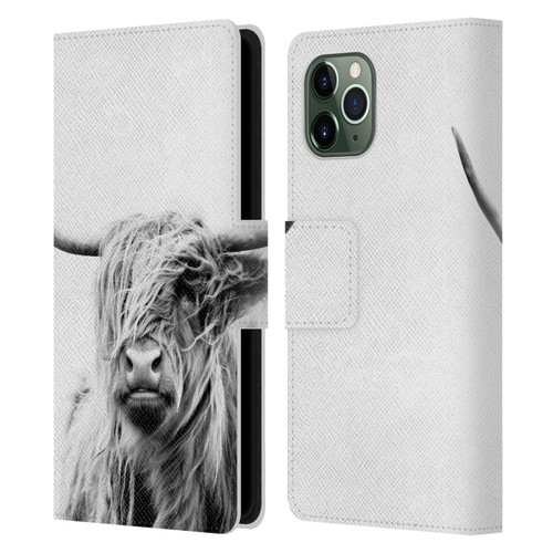 Dorit Fuhg Travel Stories Portrait of a Highland Cow Leather Book Wallet Case Cover For Apple iPhone 11 Pro
