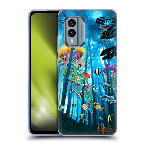 Dave Loblaw Jellyfish Electric Jellyfish In A Mist Soft Gel Case for Nokia X30