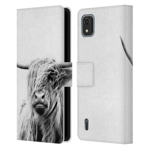 Dorit Fuhg Travel Stories Portrait of a Highland Cow Leather Book Wallet Case Cover For Nokia C2 2nd Edition