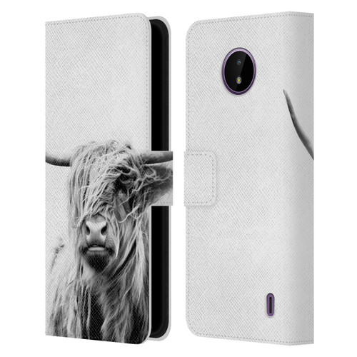 Dorit Fuhg Travel Stories Portrait of a Highland Cow Leather Book Wallet Case Cover For Nokia C10 / C20