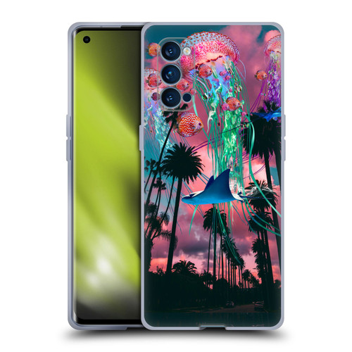 Dave Loblaw Jellyfish California Dreamin Jellyfish Soft Gel Case for OPPO Reno 4 Pro 5G