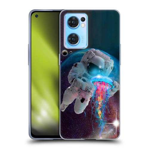 Dave Loblaw Jellyfish Astronaut And Jellyfish Soft Gel Case for OPPO Reno7 5G / Find X5 Lite