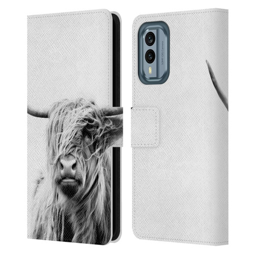 Dorit Fuhg Travel Stories Portrait of a Highland Cow Leather Book Wallet Case Cover For Nokia X30