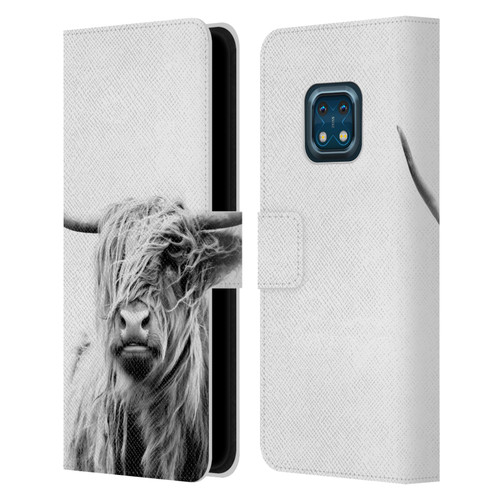 Dorit Fuhg Travel Stories Portrait of a Highland Cow Leather Book Wallet Case Cover For Nokia XR20
