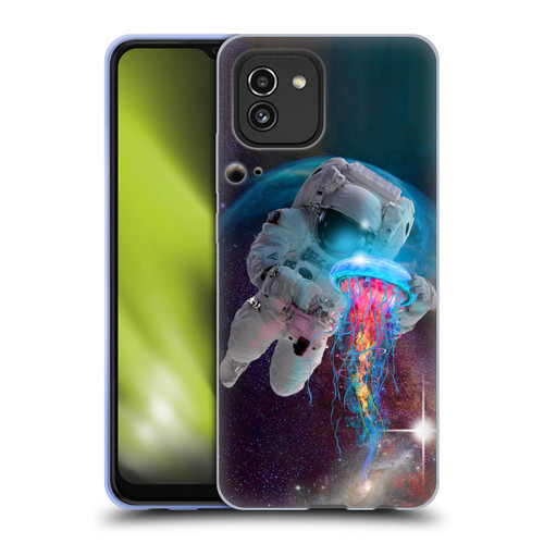 Dave Loblaw Jellyfish Astronaut And Jellyfish Soft Gel Case for Samsung Galaxy A03 (2021)