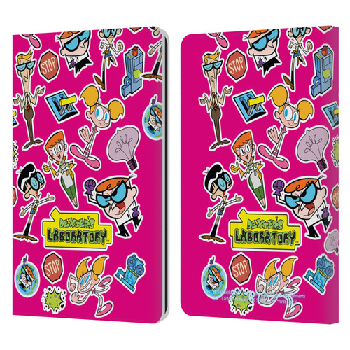 Dexter's Laboratory Graphics Icons Leather Book Wallet Case Cover For Amazon Kindle Paperwhite 1 / 2 / 3