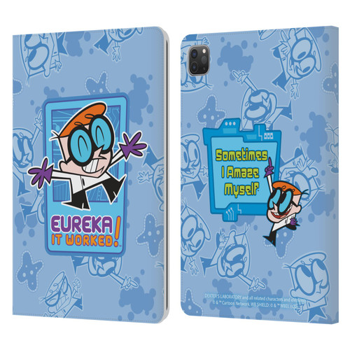 Dexter's Laboratory Graphics It Worked Leather Book Wallet Case Cover For Apple iPad Pro 11 2020 / 2021 / 2022