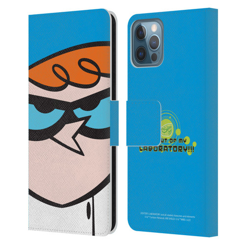 Dexter's Laboratory Graphics Dexter Leather Book Wallet Case Cover For Apple iPhone 12 / iPhone 12 Pro