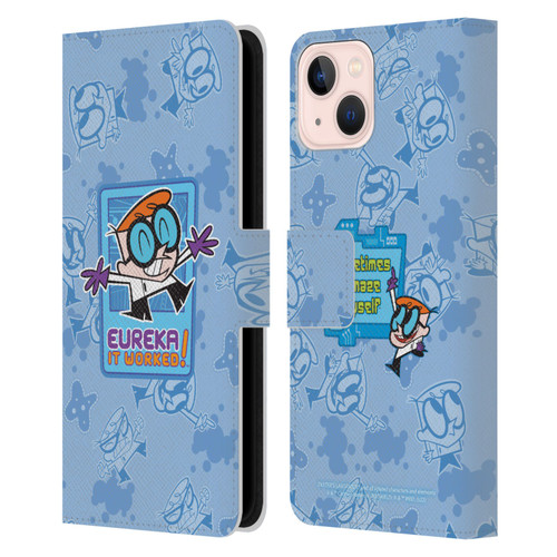 Dexter's Laboratory Graphics It Worked Leather Book Wallet Case Cover For Apple iPhone 13