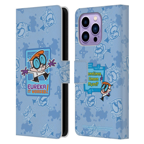 Dexter's Laboratory Graphics It Worked Leather Book Wallet Case Cover For Apple iPhone 14 Pro Max