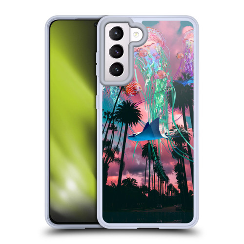 Dave Loblaw Jellyfish California Dreamin Jellyfish Soft Gel Case for Samsung Galaxy S21 5G