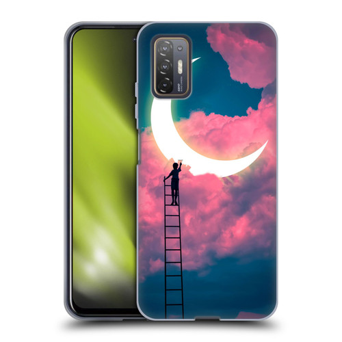 Dave Loblaw Sci-Fi And Surreal Boy Painting Moon Clouds Soft Gel Case for HTC Desire 21 Pro 5G