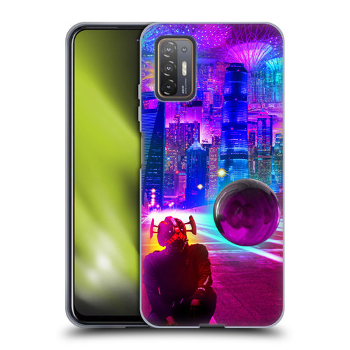 Dave Loblaw Sci-Fi And Surreal Synthwave Street Soft Gel Case for HTC Desire 21 Pro 5G