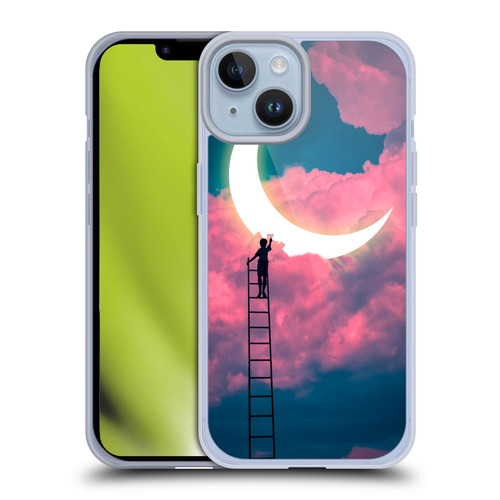 Dave Loblaw Sci-Fi And Surreal Boy Painting Moon Clouds Soft Gel Case for Apple iPhone 14