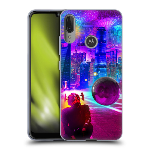 Dave Loblaw Sci-Fi And Surreal Synthwave Street Soft Gel Case for Motorola Moto E6 Plus