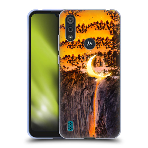 Dave Loblaw Sci-Fi And Surreal Fire Canyon Moon Soft Gel Case for Motorola Moto E6s (2020)