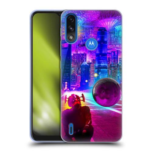 Dave Loblaw Sci-Fi And Surreal Synthwave Street Soft Gel Case for Motorola Moto E7 Power / Moto E7i Power