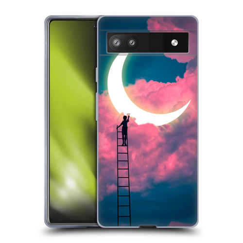 Dave Loblaw Sci-Fi And Surreal Boy Painting Moon Clouds Soft Gel Case for Google Pixel 6a