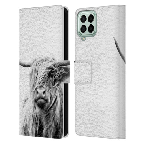 Dorit Fuhg Travel Stories Portrait of a Highland Cow Leather Book Wallet Case Cover For Samsung Galaxy M53 (2022)