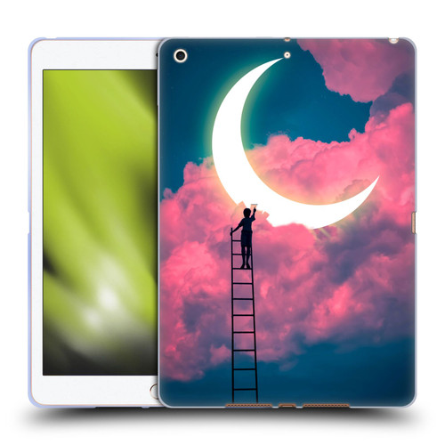 Dave Loblaw Sci-Fi And Surreal Boy Painting Moon Clouds Soft Gel Case for Apple iPad 10.2 2019/2020/2021